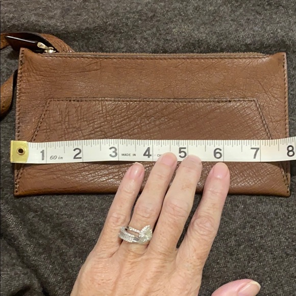 Brown Leather Akris Wristlet - Picture 6 of 7